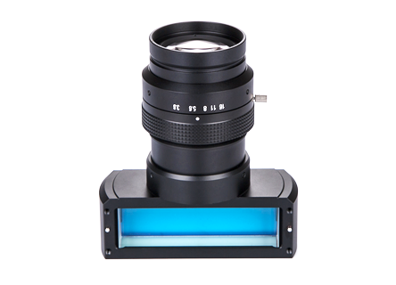 Coaxial illumination line scan lens